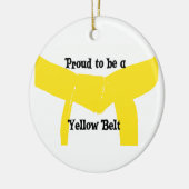 Martial Arts Yellow Belt Proud Keramisch Ornament (Links)