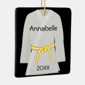 Martial Arts Yellow White Belt Ornament (Rechts)