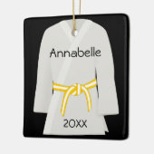 Martial Arts Yellow White Belt Ornament (Links)