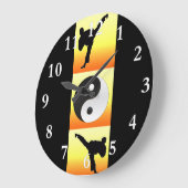 Martial Arts Yin Yang Clock Grote Klok (Hoek)