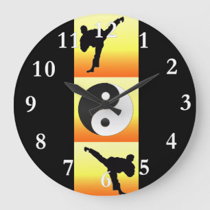 Martial Arts Yin Yang Clock Grote Klok