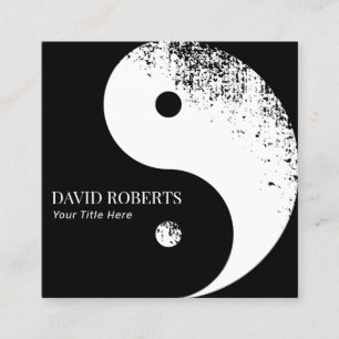 Martial Arts Yin Yang Karate Kung Fu Master Vierkante Visitekaartje