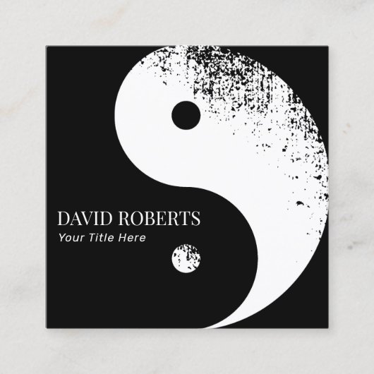 Martial Arts Yin Yang Karate Kung Fu Master Vierkante Visitekaartje (Voorkant)