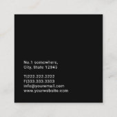 Martial Arts Yin Yang Karate Kung Fu Master Vierkante Visitekaartje (Achterkant)