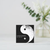 Martial Arts Yin Yang Karate Kung Fu Master Vierkante Visitekaartje (Staand voorkant)