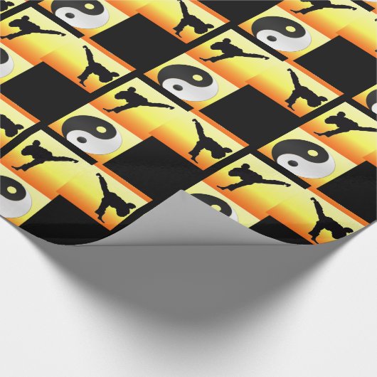 Martial Arts Yin Yang Wrapping Paper Cadeaupapier (Hoek)
