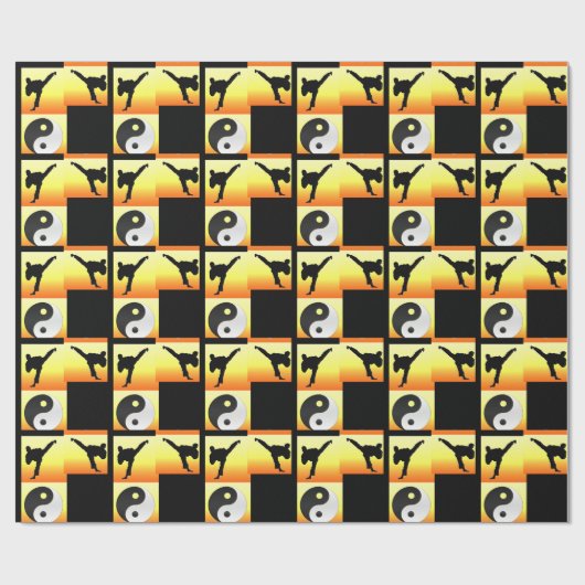 Martial Arts Yin Yang Wrapping Paper Cadeaupapier (Vlak)