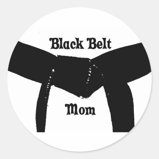 Martial Arts Zwart Riem Moeder Sticker (Voorkant)