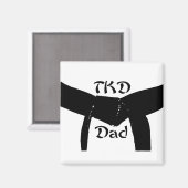 Martial Arts Zwart Riem TKD Papa Magneet (Voorkant / Achterkant)