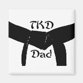 Martial Arts Zwart Riem TKD Papa Magneet (Voorkant)
