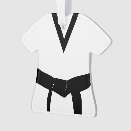 Martial Arts Zwart Riem Uniform Ornament (voorkant)