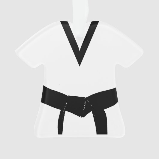 Martial Arts Zwart Riem Uniform Ornament (voorkant)