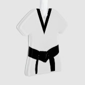 Martial Arts Zwart Riem Uniform Ornament (voorkant)