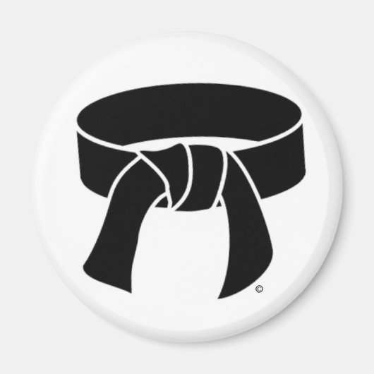 Martial Arts Zwarte Rank Riem Magneet (Voorkant)