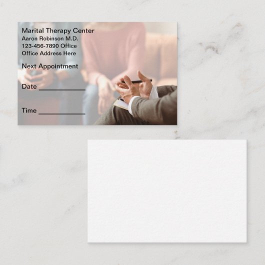Martial Counselor Appointment Business Cards Afsprakenkaartje (Voorkant / Achterkant)