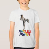 "Martial Mastery, Fearless Fighter" Tri-Blend Shirt (Voorkant)