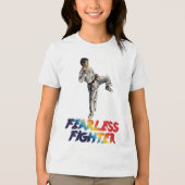 "Martial Mastery, Fearless Fighter" Tri-Blend Shirt (Voorkant)