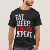 Martial Ninja Costume Eat Sleep Capoeira Herhalen T-shirt (Voorkant)