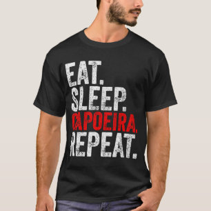 Martial Ninja Costume Eat Sleep Capoeira Herhalen T-shirt