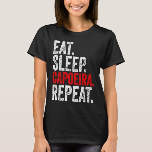 Martial Ninja Costume  Eat Sleep Capoeira Repeat T-shirt (Voorkant)