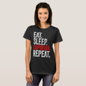 Martial Ninja Costume  Eat Sleep Capoeira Repeat T-shirt (Voorkant volledig)