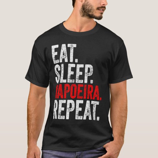 Martial Ninja Costume  Eat Sleep Capoeira Repeat T-shirt (Voorkant)