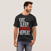 Martial Ninja Costume  Eat Sleep Capoeira Repeat T-shirt (Voorkant volledig)