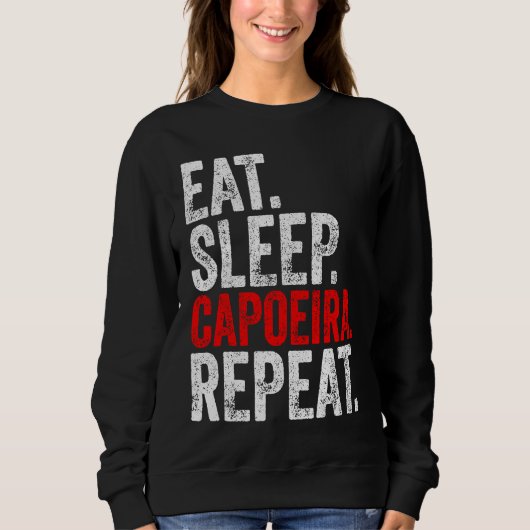 Martial Ninja Costume  Eat Sleep Capoeira Repeat Trui (Voorkant)