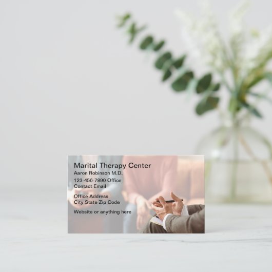 Martial Therapy Counseling Business Cards Visitekaartje (Staand voorkant)