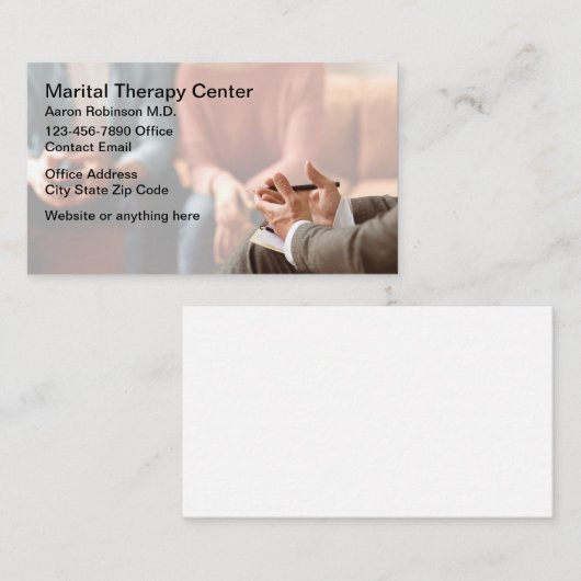 Martial Therapy Counseling Business Cards Visitekaartje (Voorkant / Achterkant)