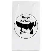 Martiale Arts Black Belt Happy Birthday Klein Cadeauzakje (Voorkant)
