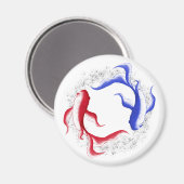 Martiale Flow Abstract Yin Yang Martial Arts Magneet (Voorkant / Achterkant)