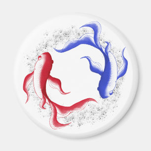 Martiale Flow Abstract Yin Yang Martial Arts Magneet