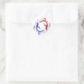 Martiale Flow Abstract Yin Yang Martial Arts Ronde Sticker (Tas)