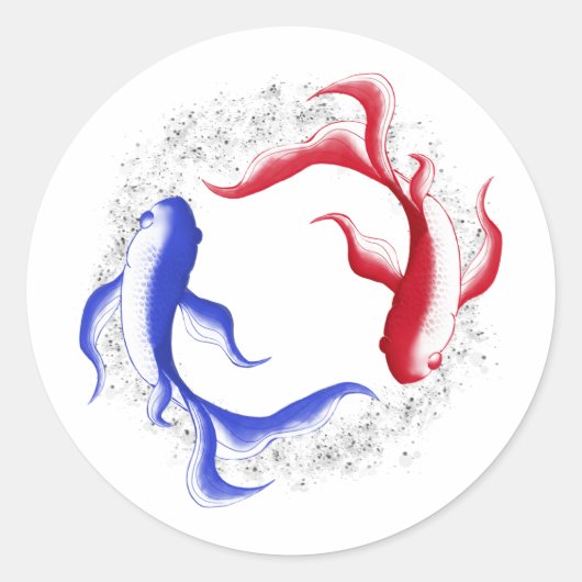 Martiale Flow Abstract Yin Yang Martial Arts Ronde Sticker (Voorkant)