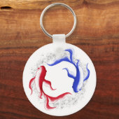 Martiale Flow Abstract Yin Yang Martial Arts Sleutelhanger (Voorkant)