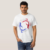 Martiale Flow Abstract Yin Yang Martial Arts T-shirt (Voorkant volledig)