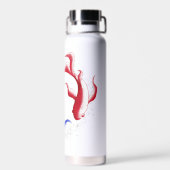 Martiale Flow Abstract Yin Yang Martial Arts Waterfles (Achterkant)