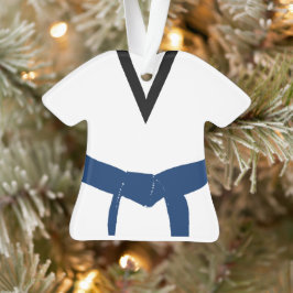 Martiale Kunst Donkere Blauwe Belt Uniform Ornament