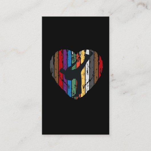 Martiale Kunst Karate Fighter Belt Colors Visitekaartje (Voorkant)