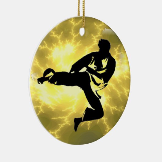 Martiale Kunst Lightning Bronze Mannelijk design Keramisch Ornament (Rechts)