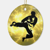 Martiale Kunst Lightning Bronze Mannelijk design Keramisch Ornament (Links)