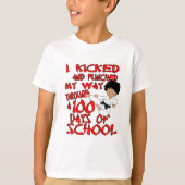Martiale kunsten 100 dagen school t-shirt (Voorkant)
