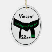 Martiale Kunsten, 3e graad zwart, Belt groene teks Keramisch Ornament (Rechts)