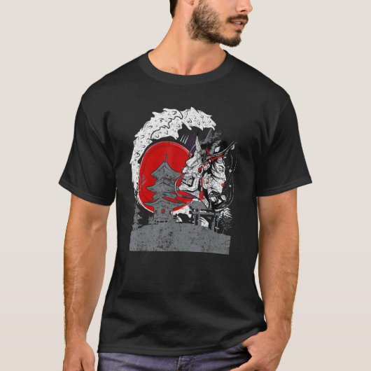 martiale kunsten Japans Tengu Samurai met geisha J T-shirt (Voorkant)