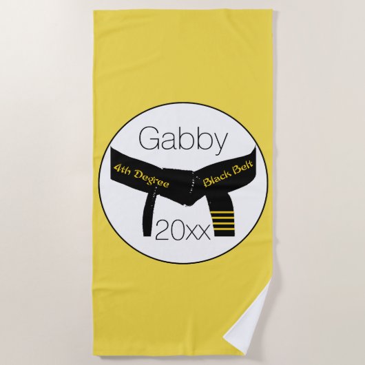 Martiale Kunsten met de vierde graad zwarte gordel Strandlaken (Voorkant)