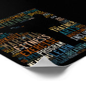 Martiale kunstwerken Creative Word Cloud Print (Hoek)