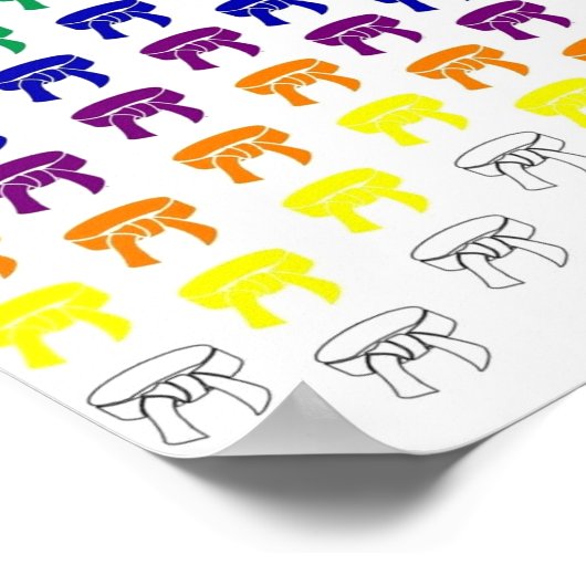 Martiale wand - gordel poster (Hoek)