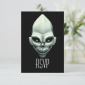 Martian Alien Extraterrestrial Buitenspatie RSVP Kaartje (Staand voorkant)