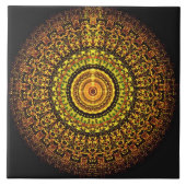 Martian Aztec Mandala Tile Tegeltje (Voorkant)